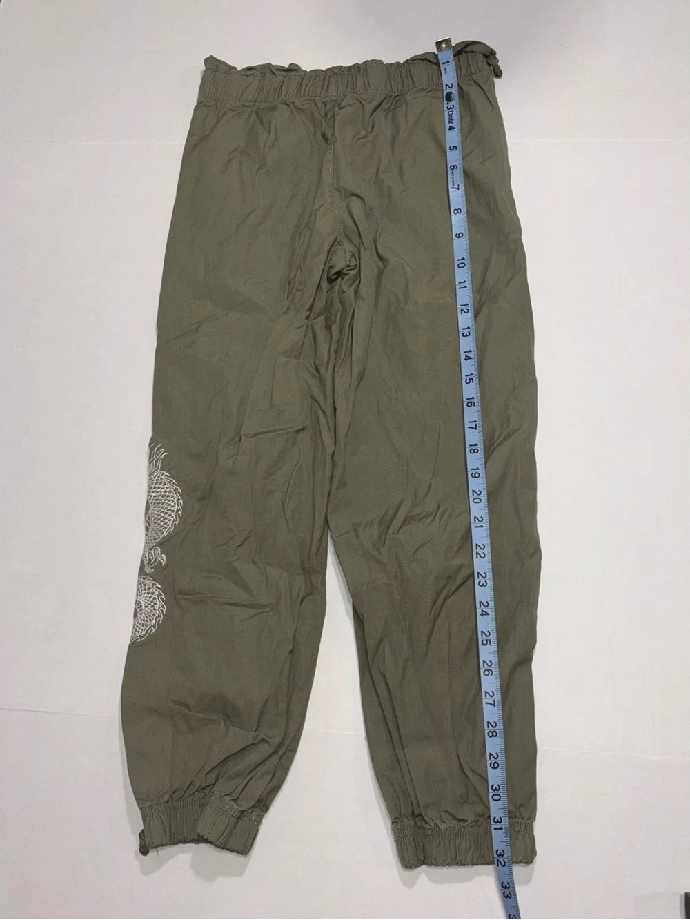 Primark Cares Girls Green Dragon Jogger Pants Elastic Waist 9-10Y